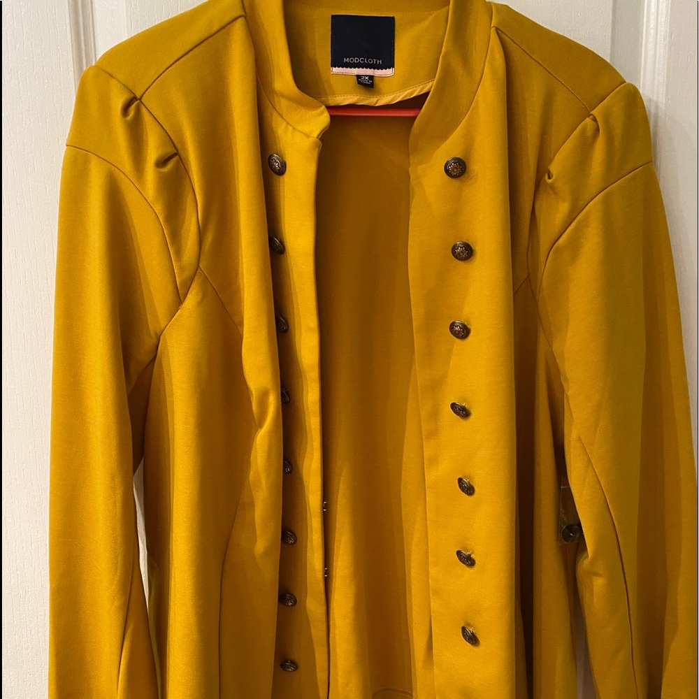 NWT Modcloth Yellow Band Jacket